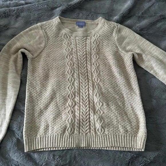 Laura Scott Sweaters - Laura Scott Beige Cable Knit Sweater Women's Medium